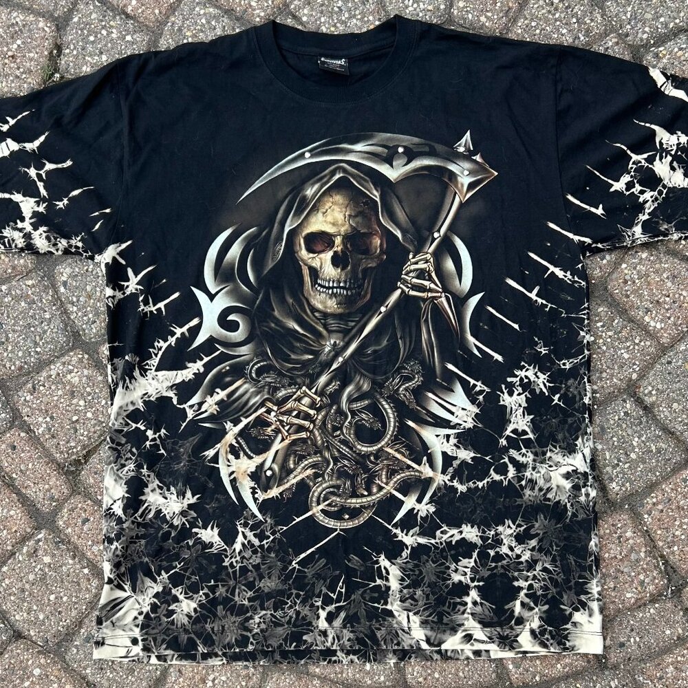 Survivors Grim Reaper Studded Sickle T Shirt Sz XL EUC